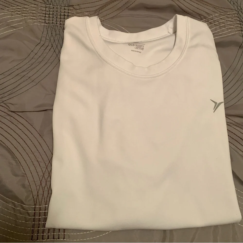 Set of 5 White Active Crew Neck Old Navy T-Shirts a Bundle Lot XXL - Picture 3 of 9